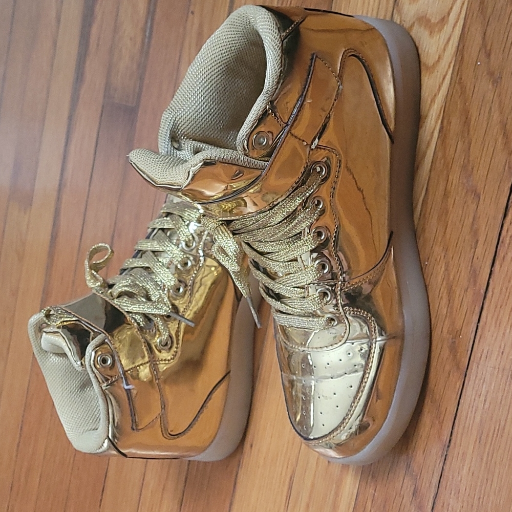 Metallic Gold Sneakers